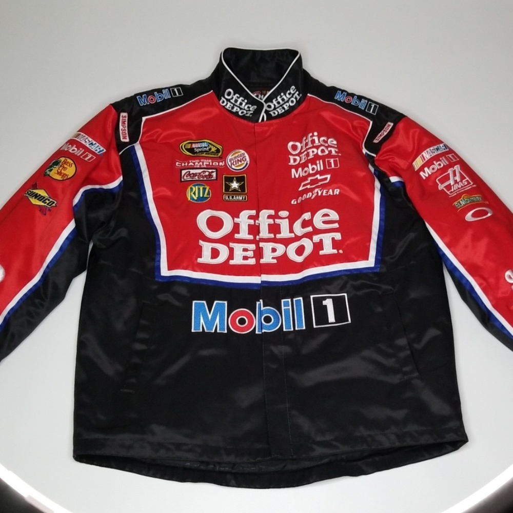 Nascar Racing coat. Multi patach jacket